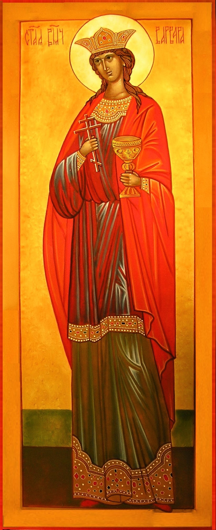 Святая Варвара (мерная икона)